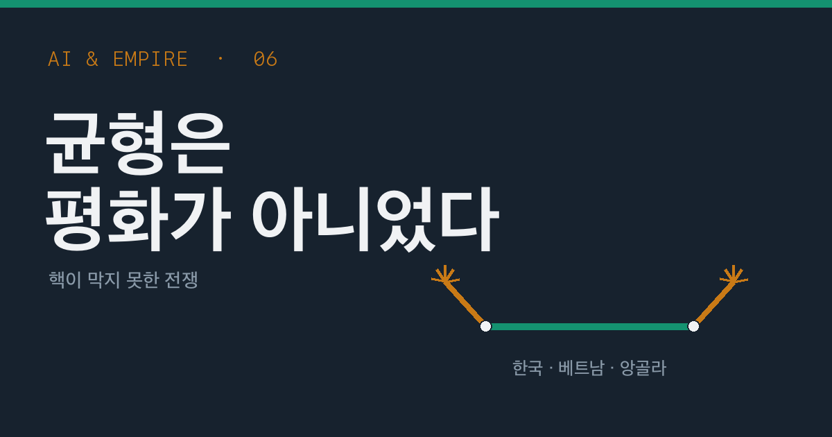 균형은 평화가 아니었다 — 핵이 막지 못한 전쟁