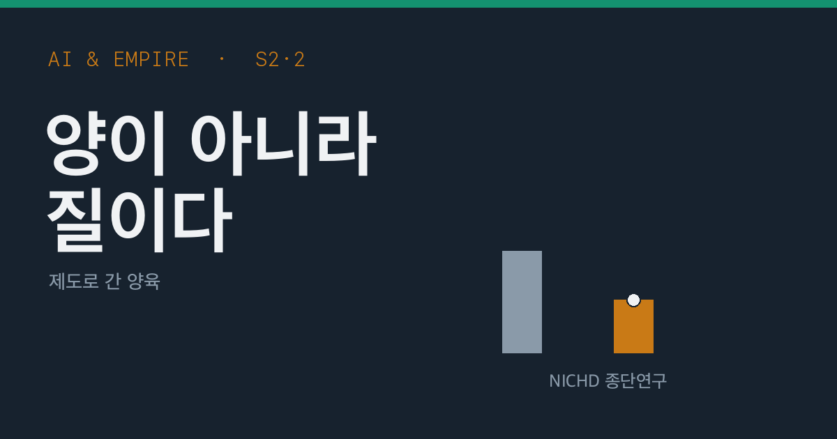 양이 아니라 질이다 — 제도로 옮겨간 양육