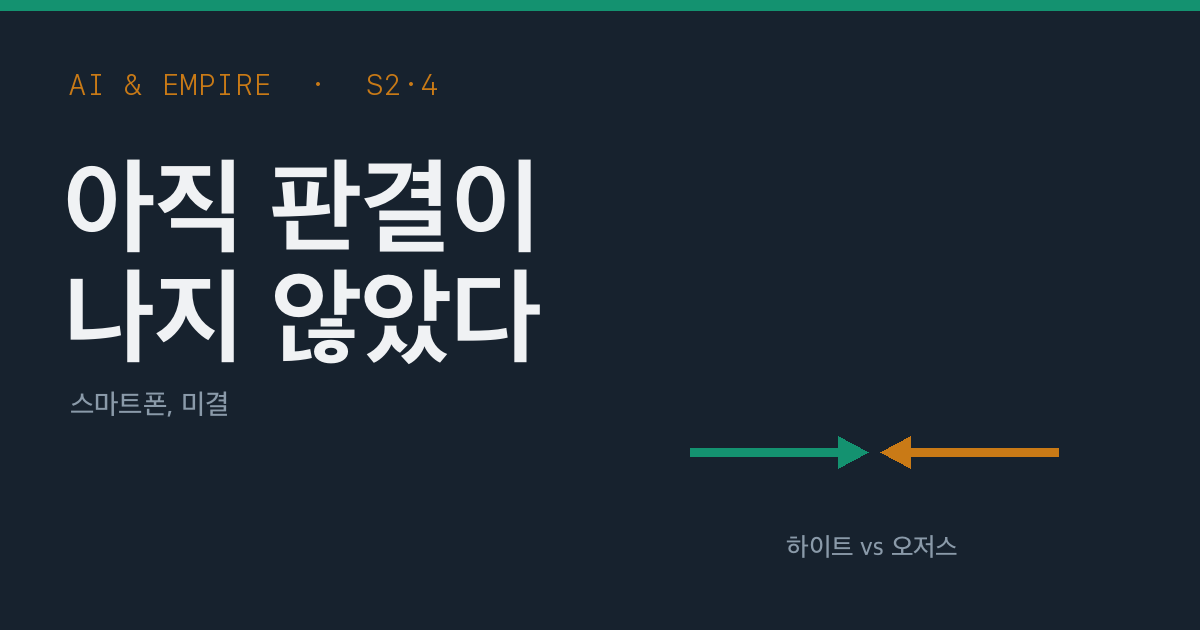 스마트폰 — 아직 판결이 나지 않았다