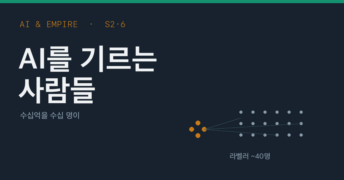 AI를 기르는 사람들 — 수십억을 수십 명이
